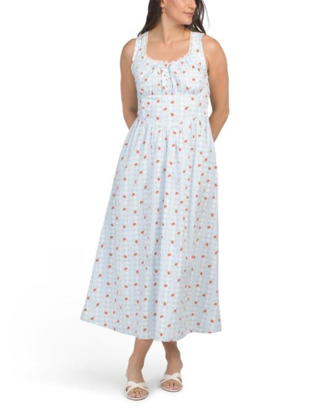 LEA Americana Strawberry Gingham Dress
